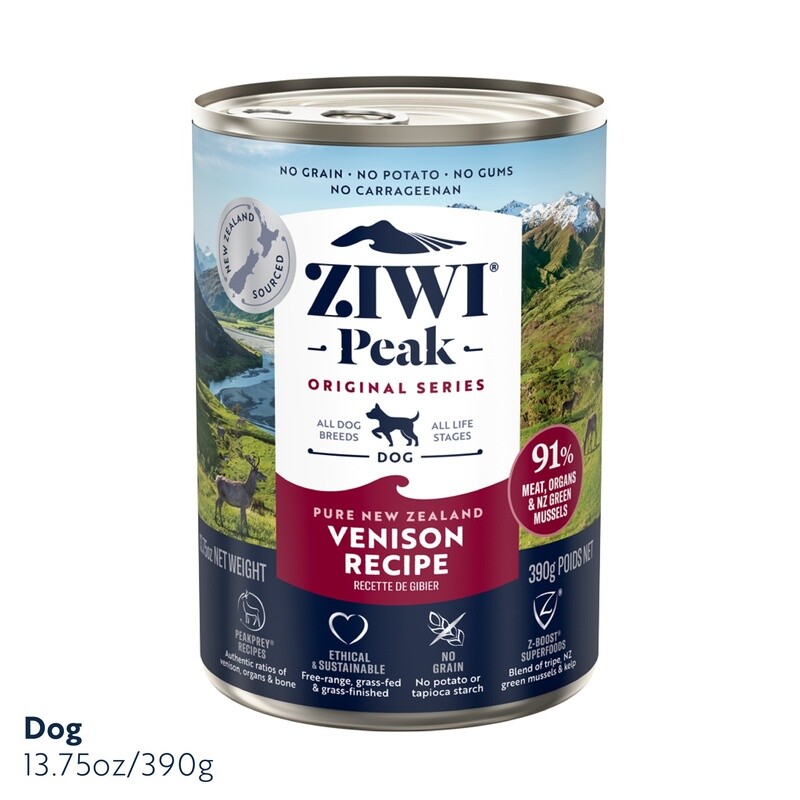 Ziwi Peak Dog Venison Can 390g