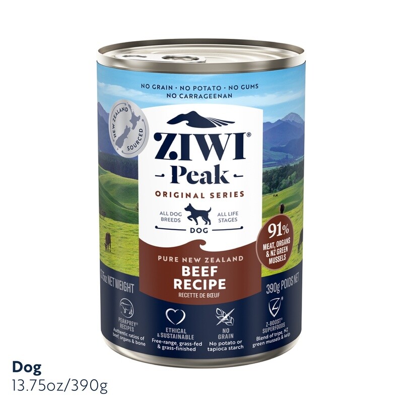 Ziwi Peak Dog Beef Can 390g