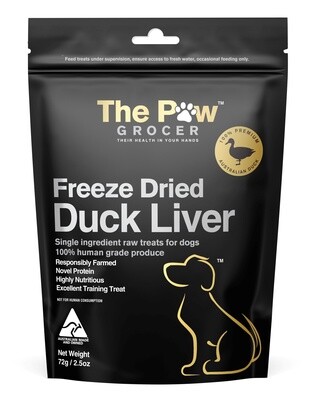 The Paw Grocer - Black Label Duck Liver 72g