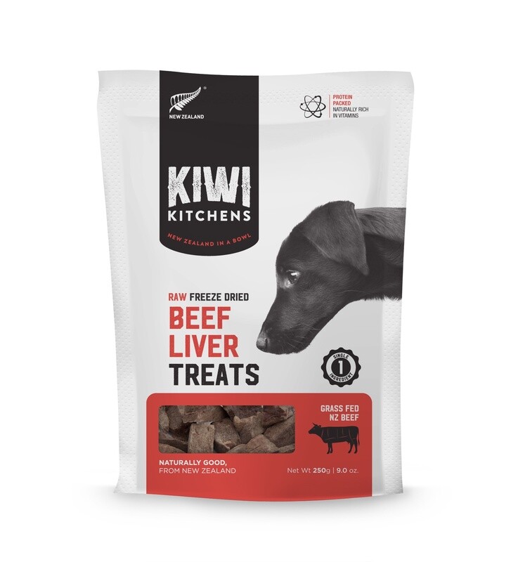 Kiwi Kitchens Freeze Dried Beef Liver Treat 250G