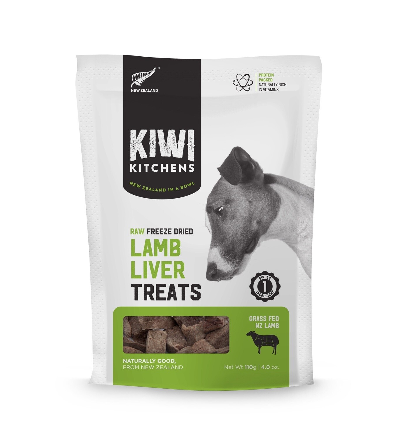 Kiwi Kitchens Freeze Dried Lamb Liver Treat 110G