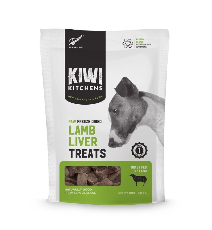 Kiwi Kitchens Freeze Dried Lamb Liver Treat 110G