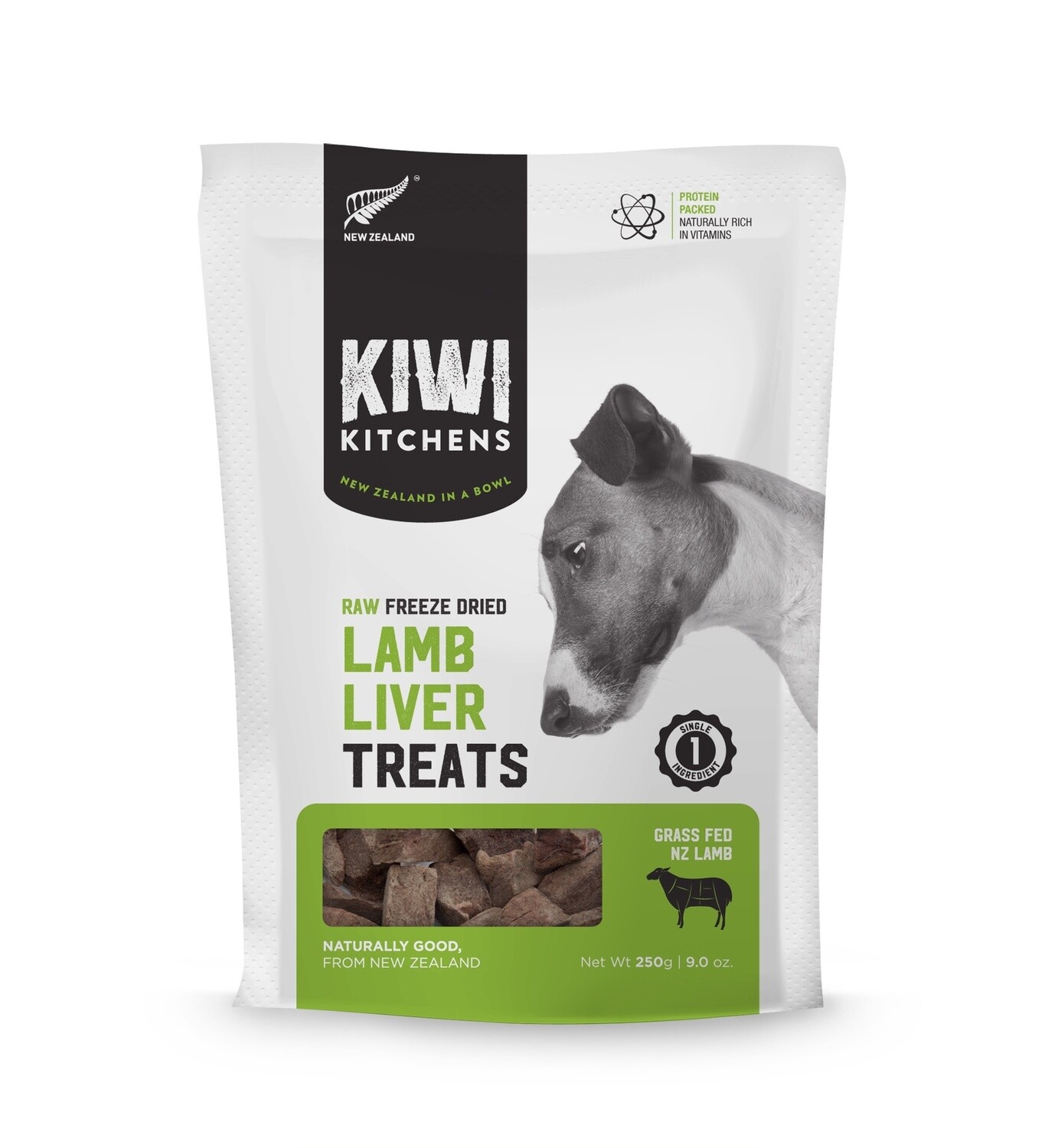 Kiwi Kitchens Freeze Dried Lamb Liver Treat 250G
