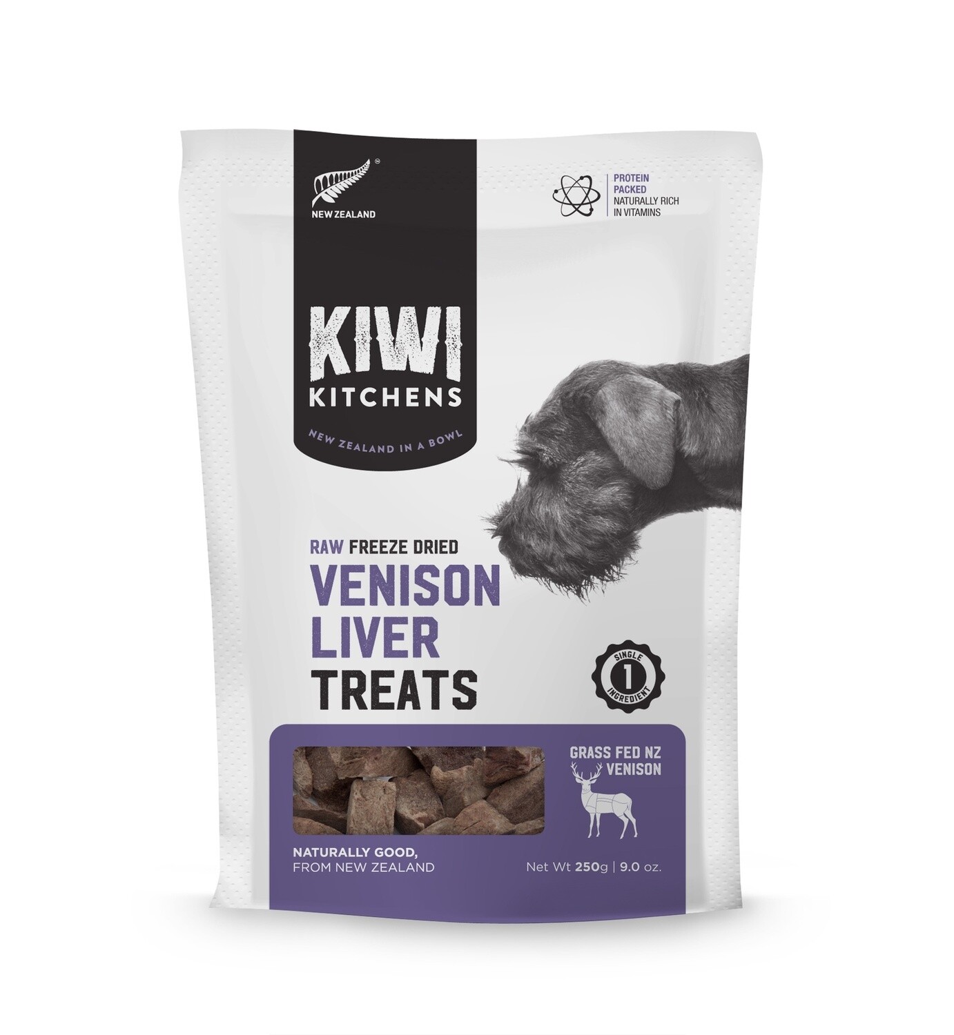 Kiwi Kitchens Freeze Dried Venison Liver Treat 250G