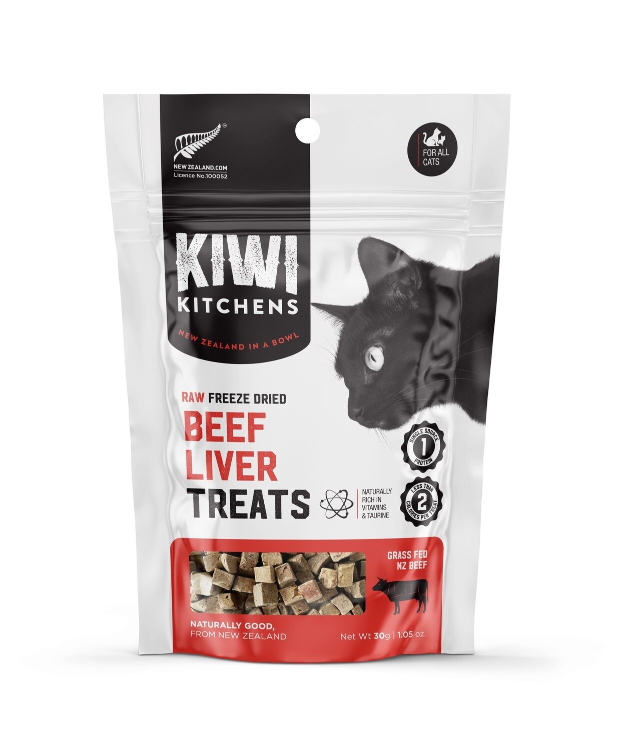 Kiwi Kitchens Freeze Dried Beef Liver Cat Treat 30G