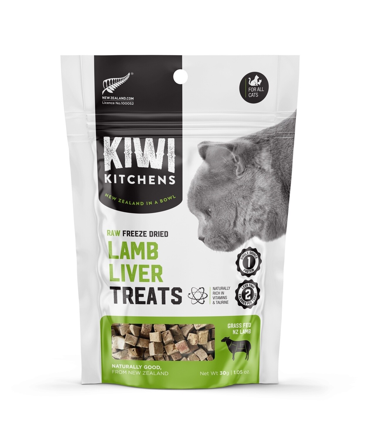 Kiwi Kitchens Freeze Dried Lamb Liver Cat Treat 30G