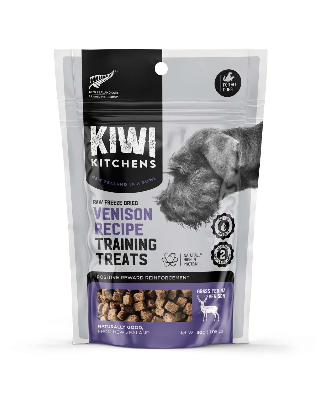 Kiwi Kitchens Freeze Dried Venison Training Treats 30G