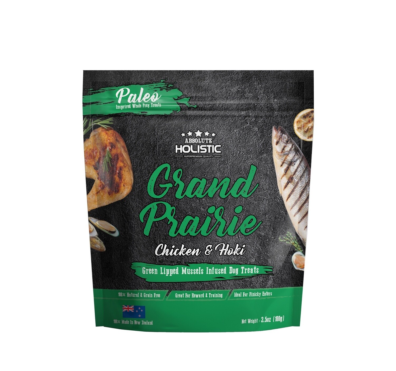 Absolute Holistic Air Dried Dog Treats Chicken &amp; Hoki 100gm*
