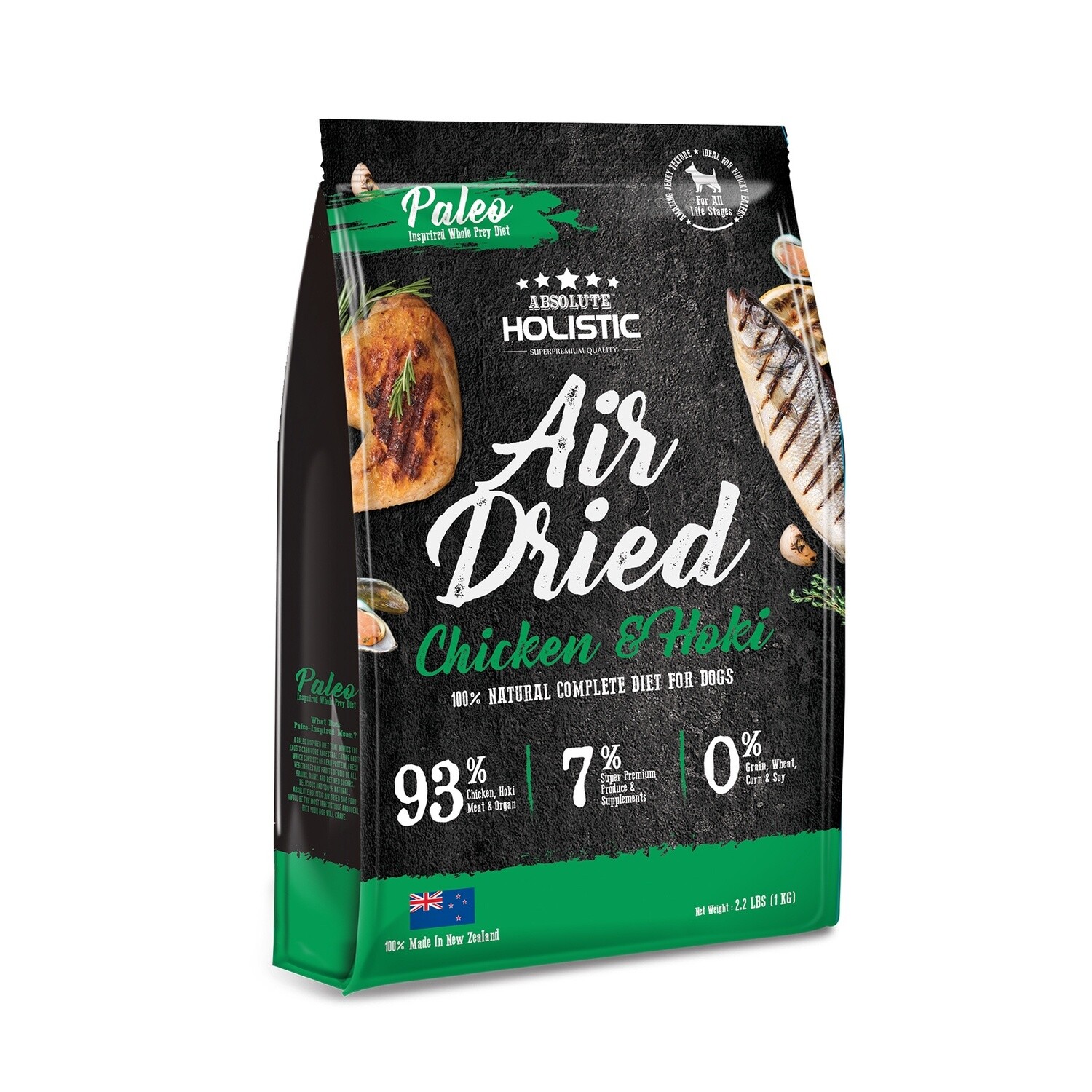 Absolute Holistic Air Dried Dog Food Chicken &amp; Hoki 1kg