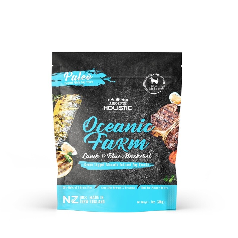 Absolute Holistic Air Dried Treats Lamb &amp; Mackeral  200gm