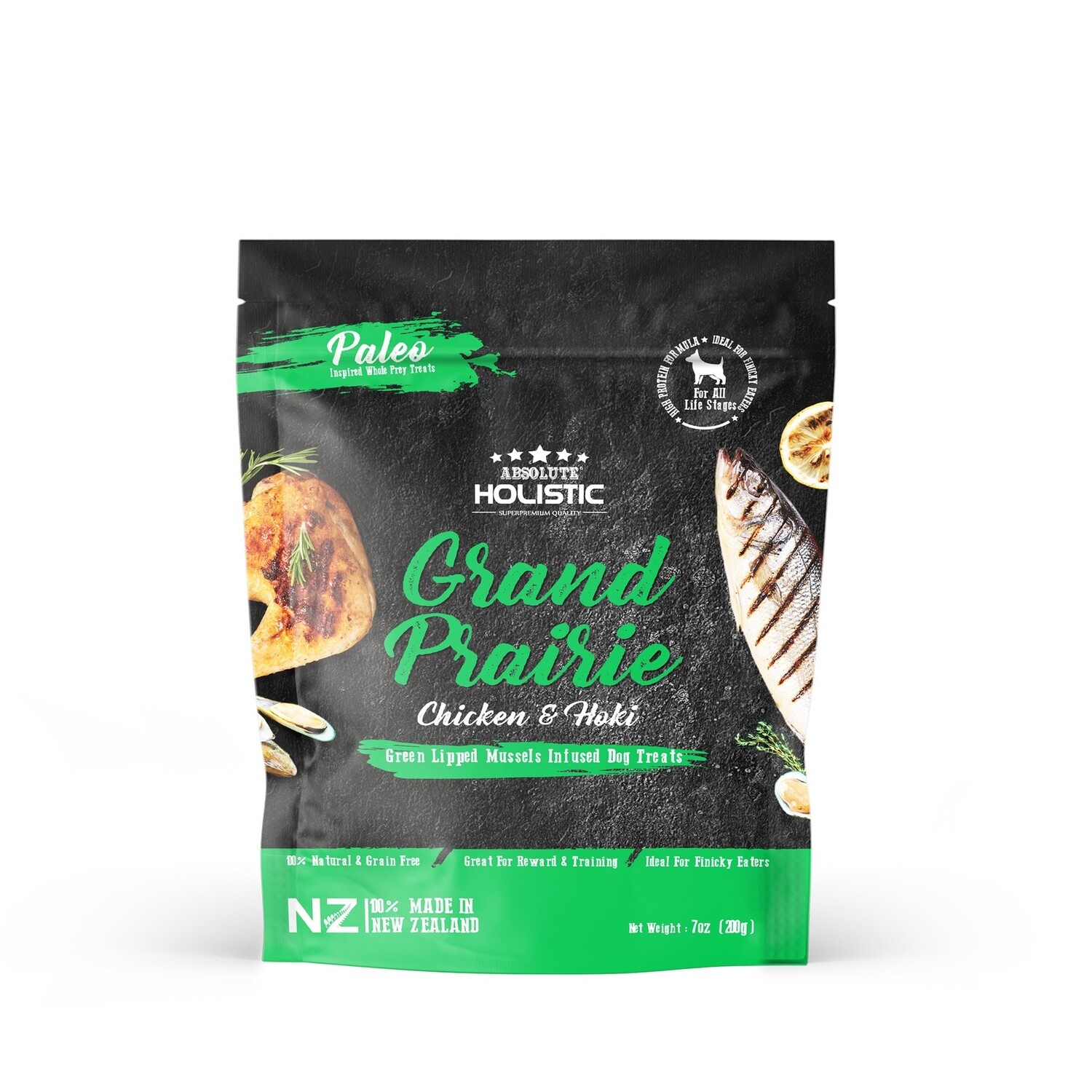 Absolute Holistic Air Dried Treats Chicken &amp; Hoki 200gm
