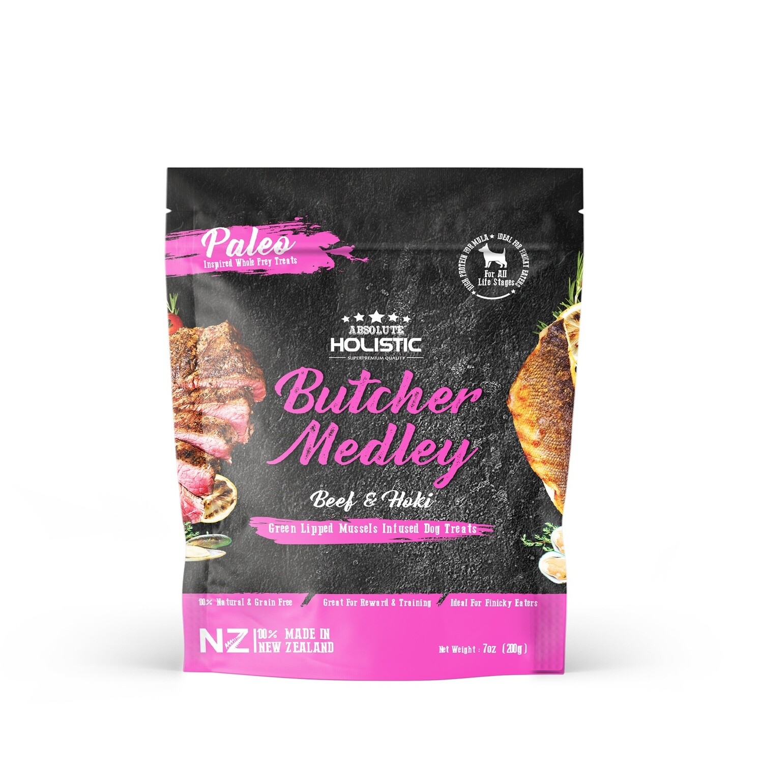 Absolute Holistic Air Dried Treats Butcher Medley 200gm