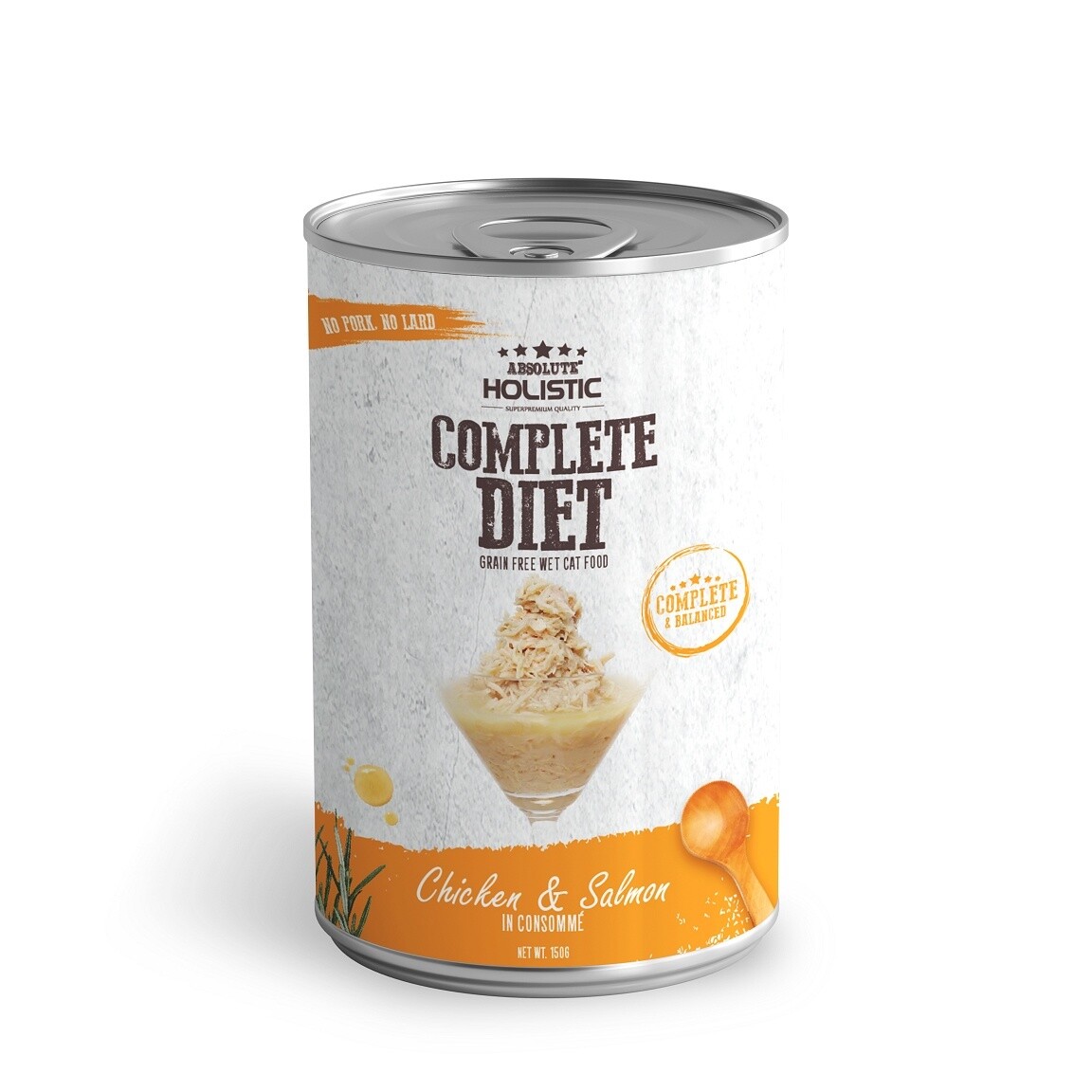 Absolute Holistic Complete Diet Chicken &amp; Salmon 150gm Ctn of 24