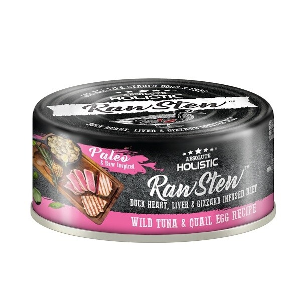 Absolute Holistic Raw Stew Cat Food Tuna &amp; Quail Egg 80gm