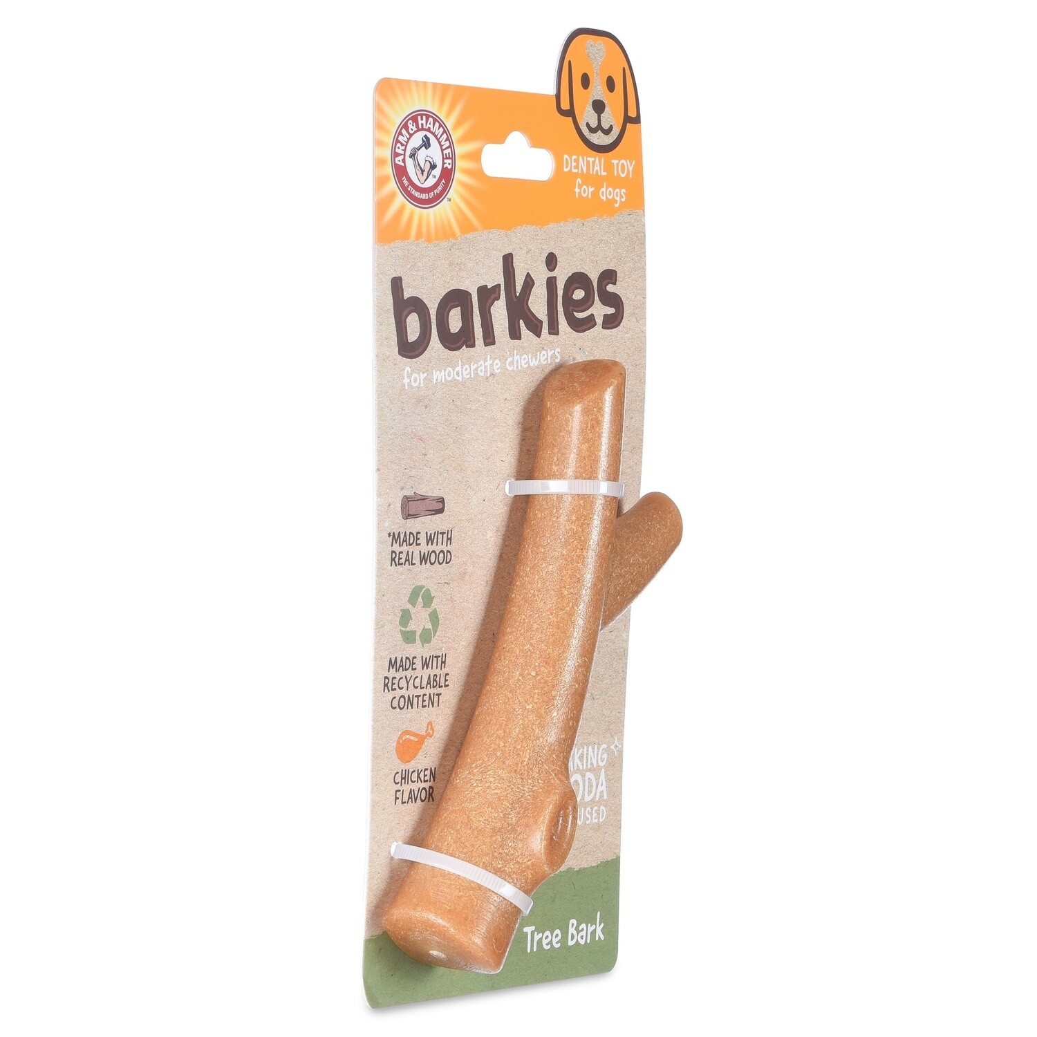 Arm &amp; Hammer Barkies PP+Pine Saw Dust Tree Bark Chicken Flavor 7&quot;