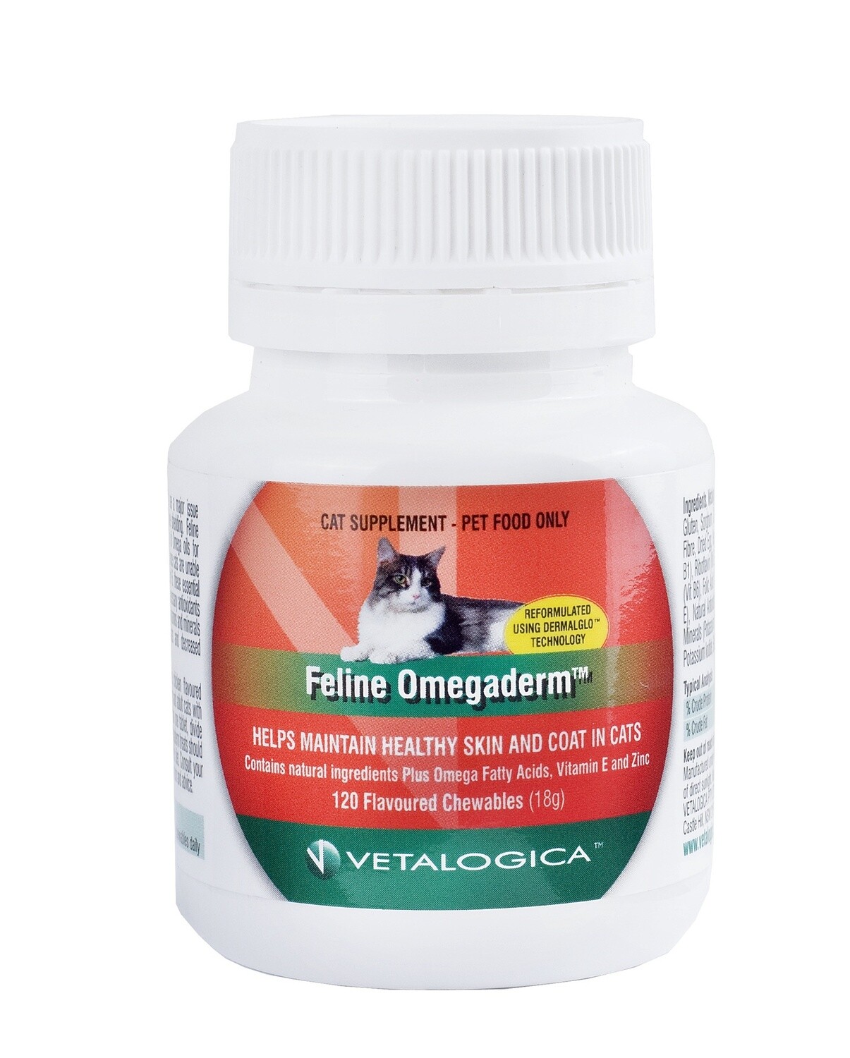 Feline Omegaderm for cats 120 Chewable tablets