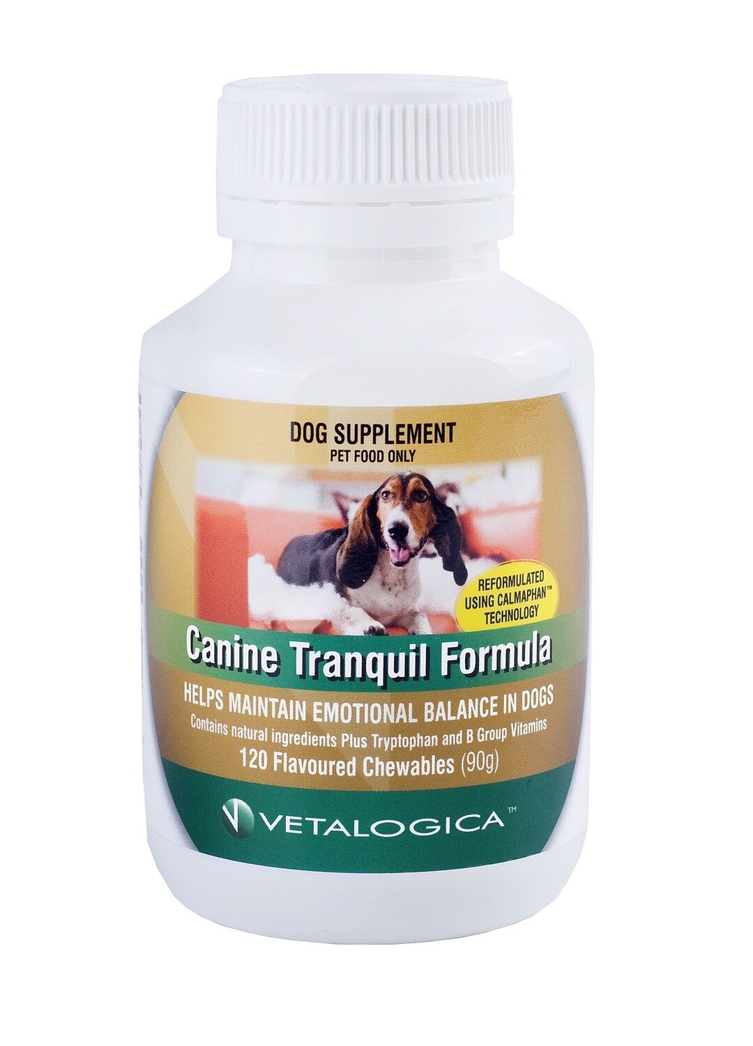 Canine Tranquil Formula for dogs 120 Chewable tablets