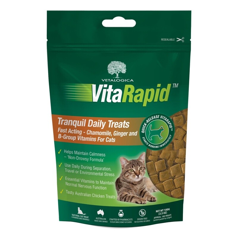 VitaRapid Tranquil Daily Treats For Cats 100g