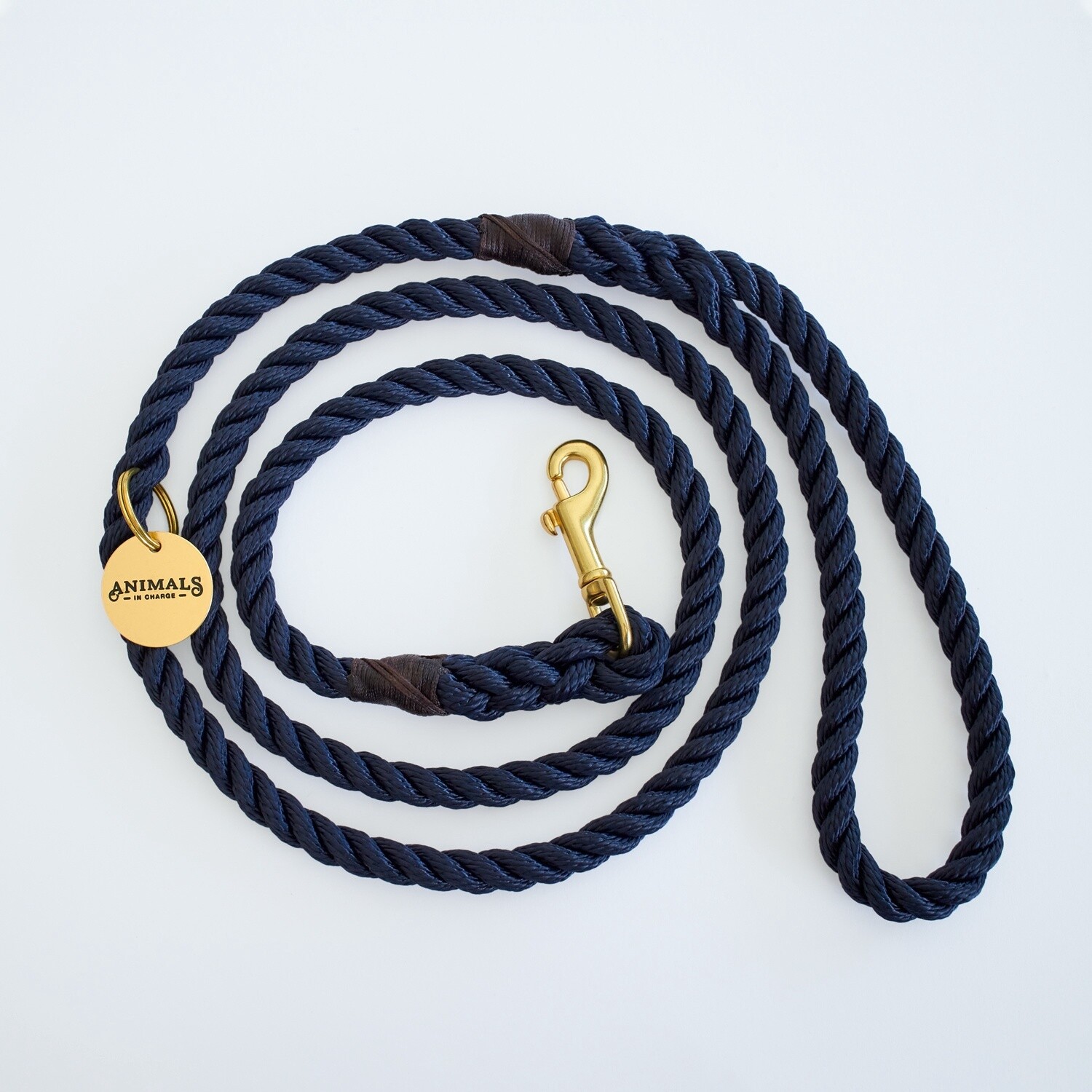 Animals in Charge Navy Recycled Rope Dog Leash