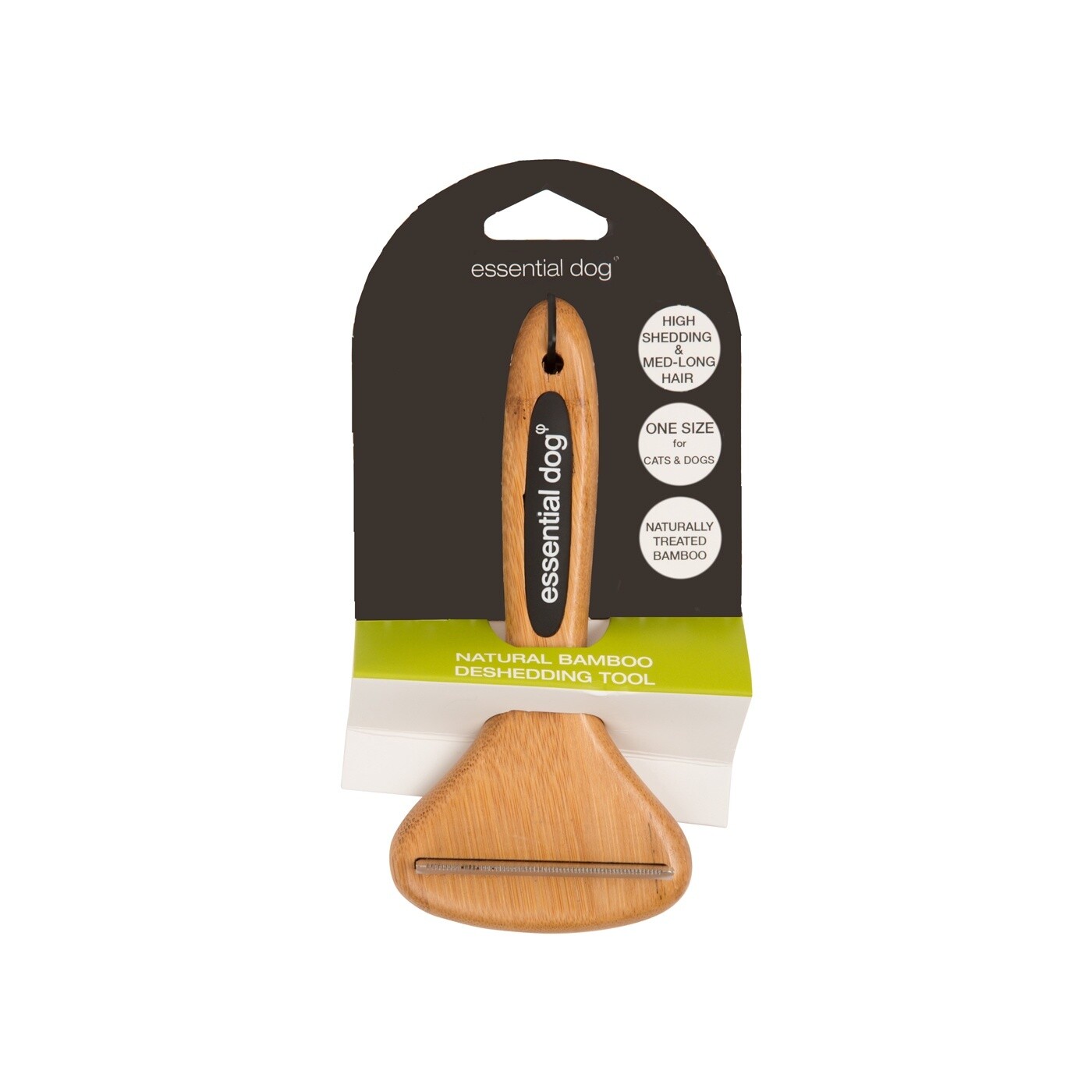 Essential Dog  Natural Bamboo Deshedding Tool For Cats and Dogs