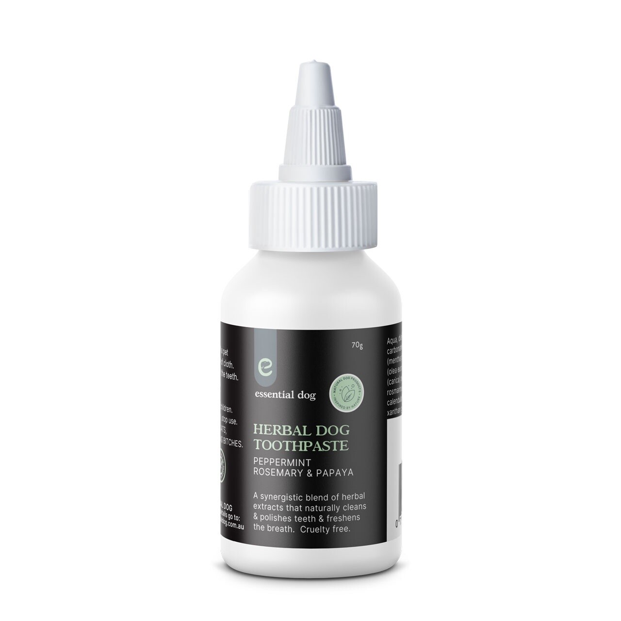 Essential Dog  Herbal Dog Toothpaste &amp;Peppermint, Papaya &amp; Rosemary 70g