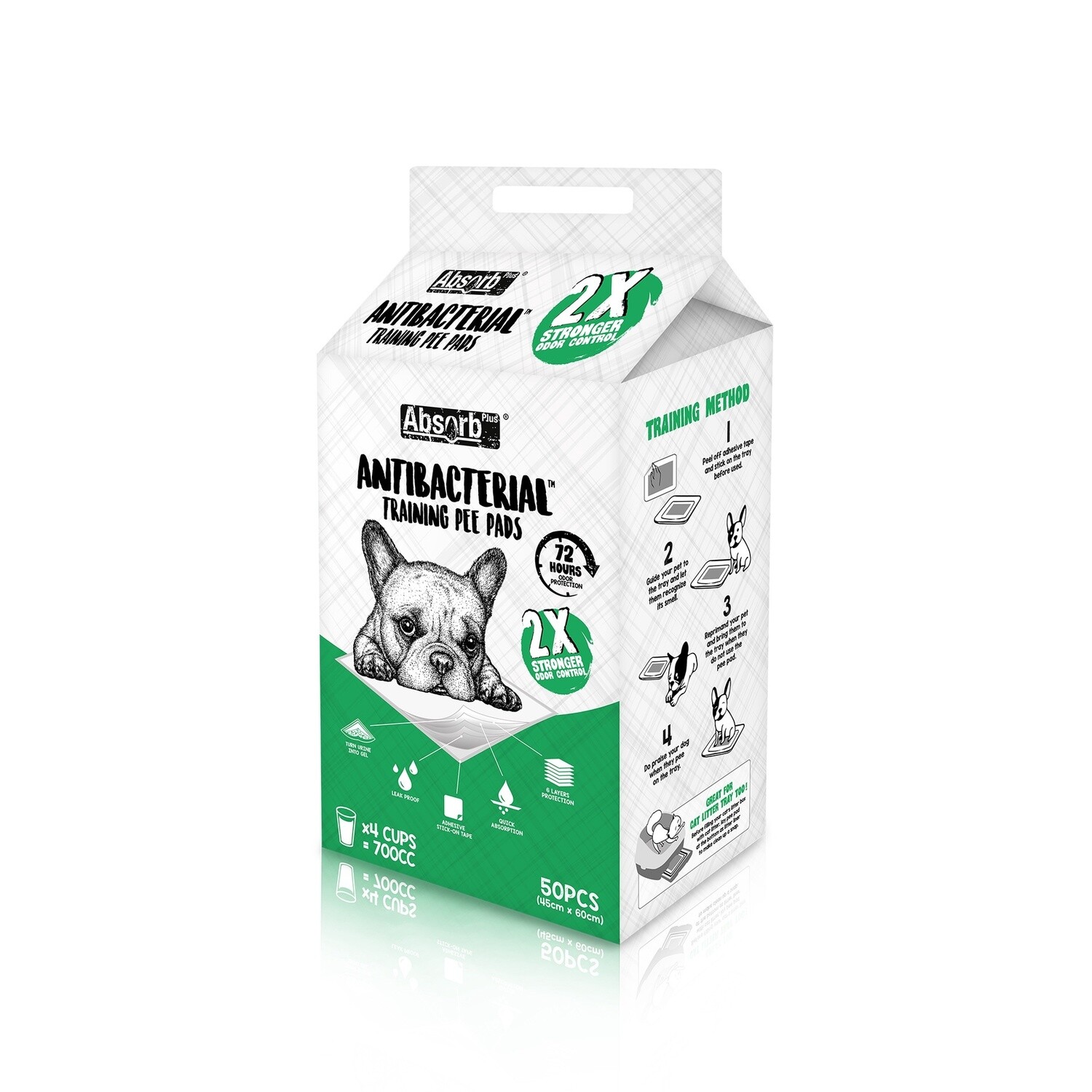 Absorb Plus Anti Bacterial Pet Sheets 60 x 45cm 50 sheets