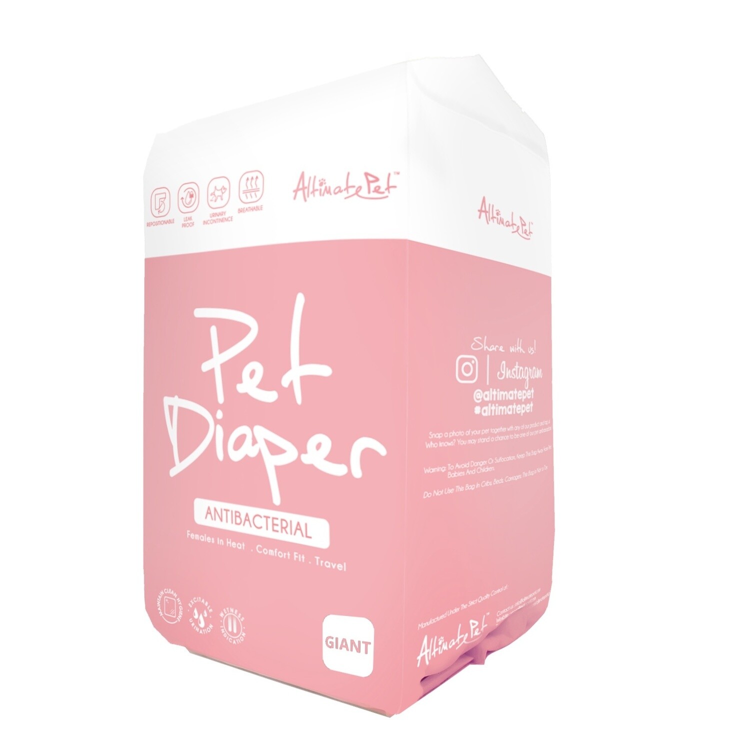 Altimate Pet Diapers Giant 43 - 46 x 68cm 11 Pack