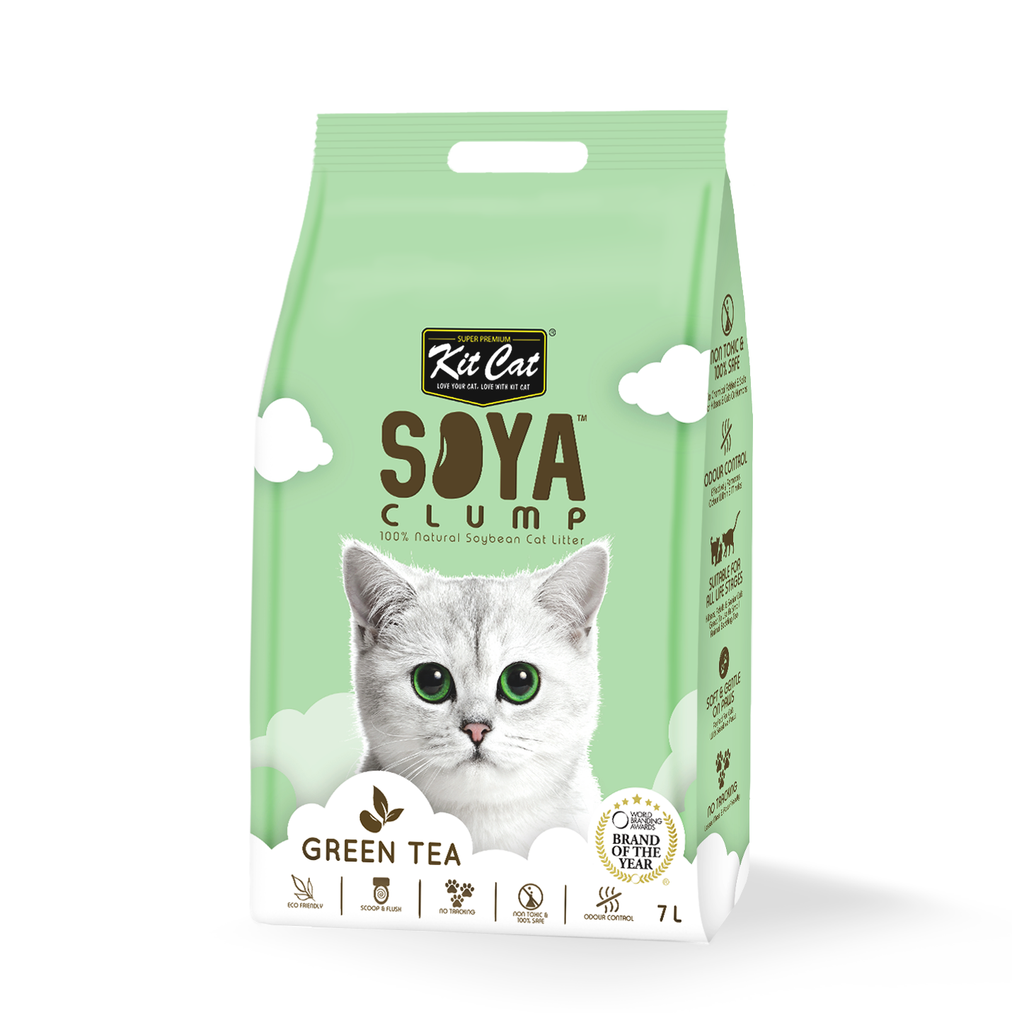 Kit Cat Soya Clump Cat Litter Green Tea 2.5ltr