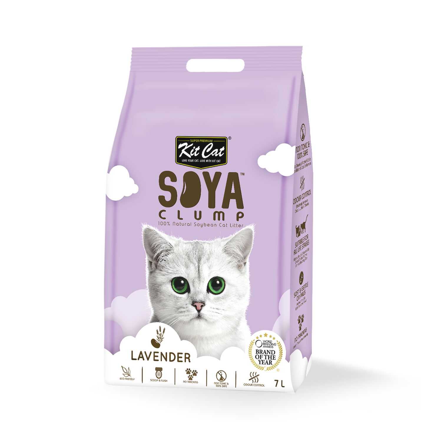 Kit Cat Soya Clump Cat Litter Lavender 2.5kg
