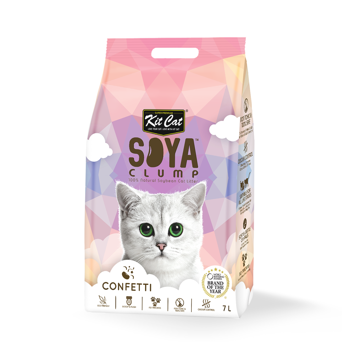 Kit Cat Soya Clump Cat Litter Confetti 2.5kg