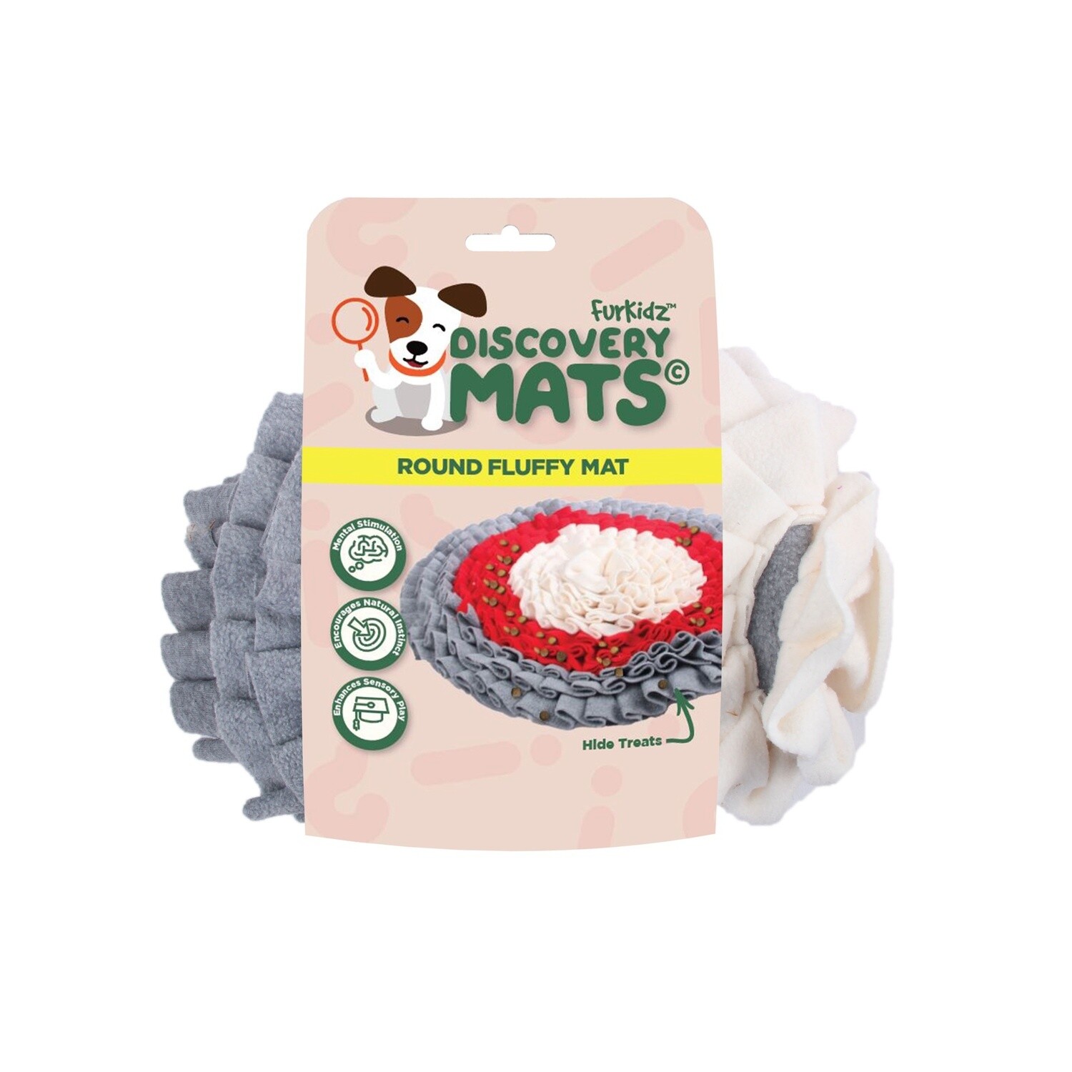 Snuffle Play &amp; Treat Round Fluffy Mat