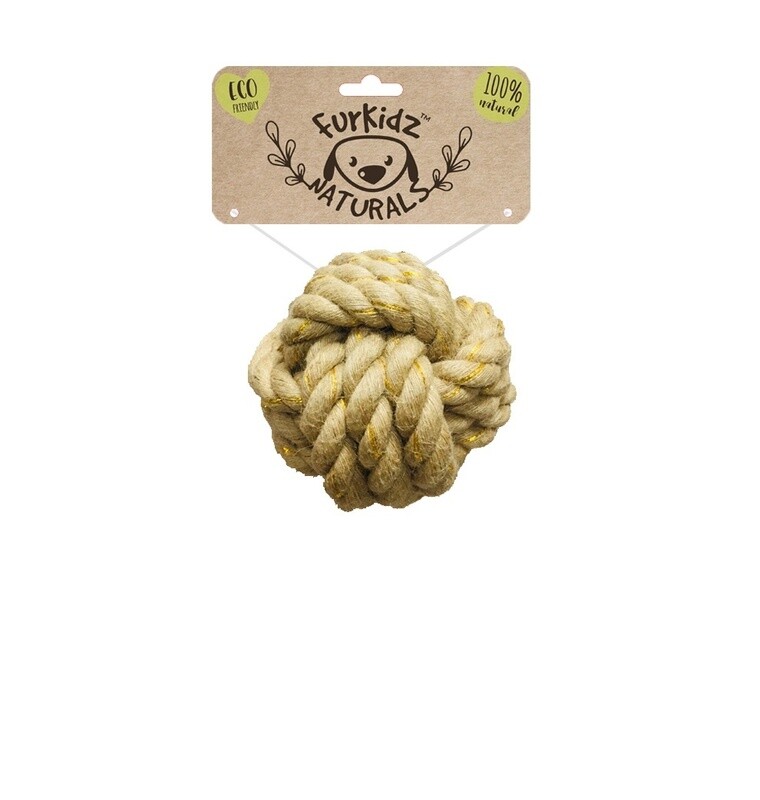 Natures Choice Jute Ball Dog Toy 7cm