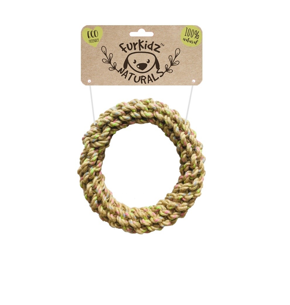 Natures Choice Jute Rope Ring  Dog Toy18x18cm