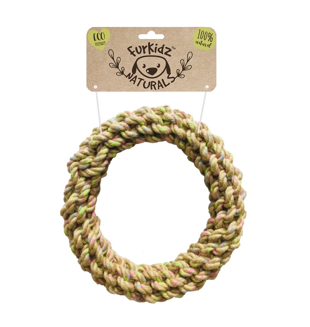 Natures Choice Jute Rope Ring Dog Toy 22cm