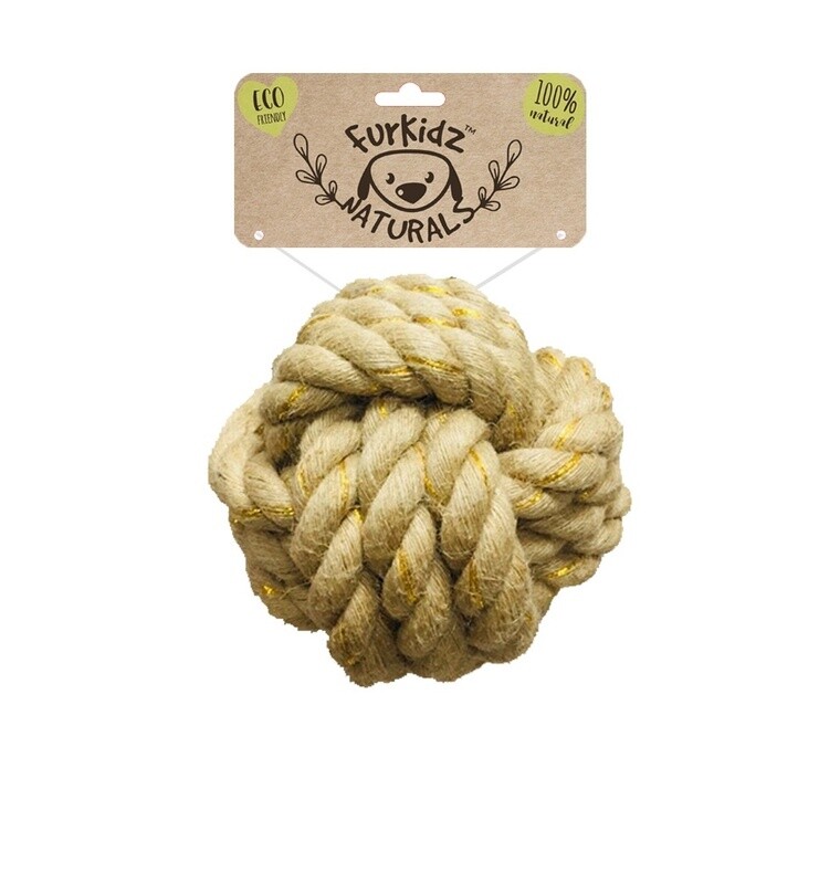 Natures Choice Jute Ball Dog Toy 15cm
