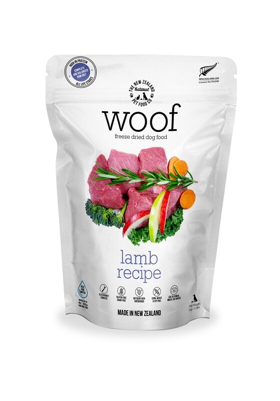 Woof Freeze Dried Dog Food Lamb 1kg