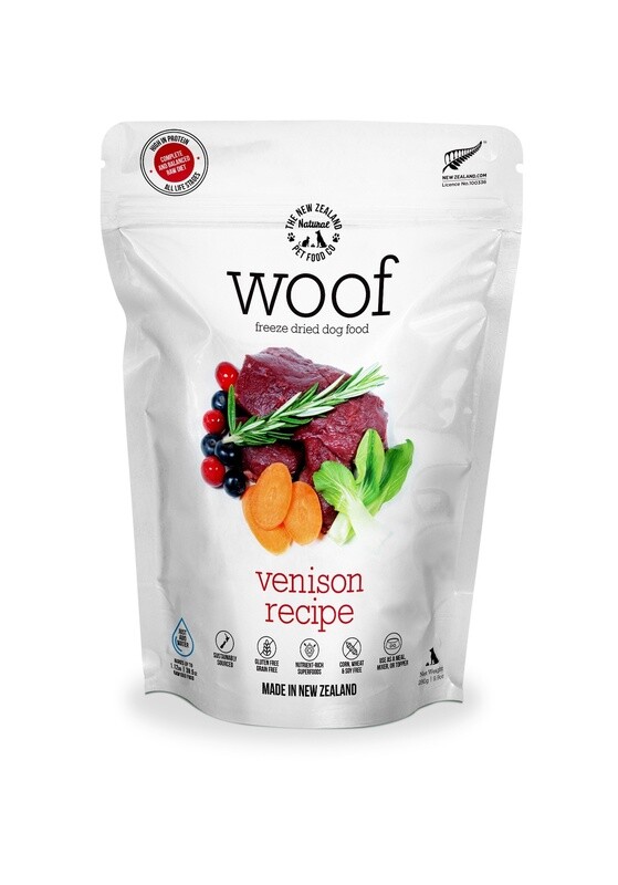 Woof Freeze Dried Dog Food Venison 280gm