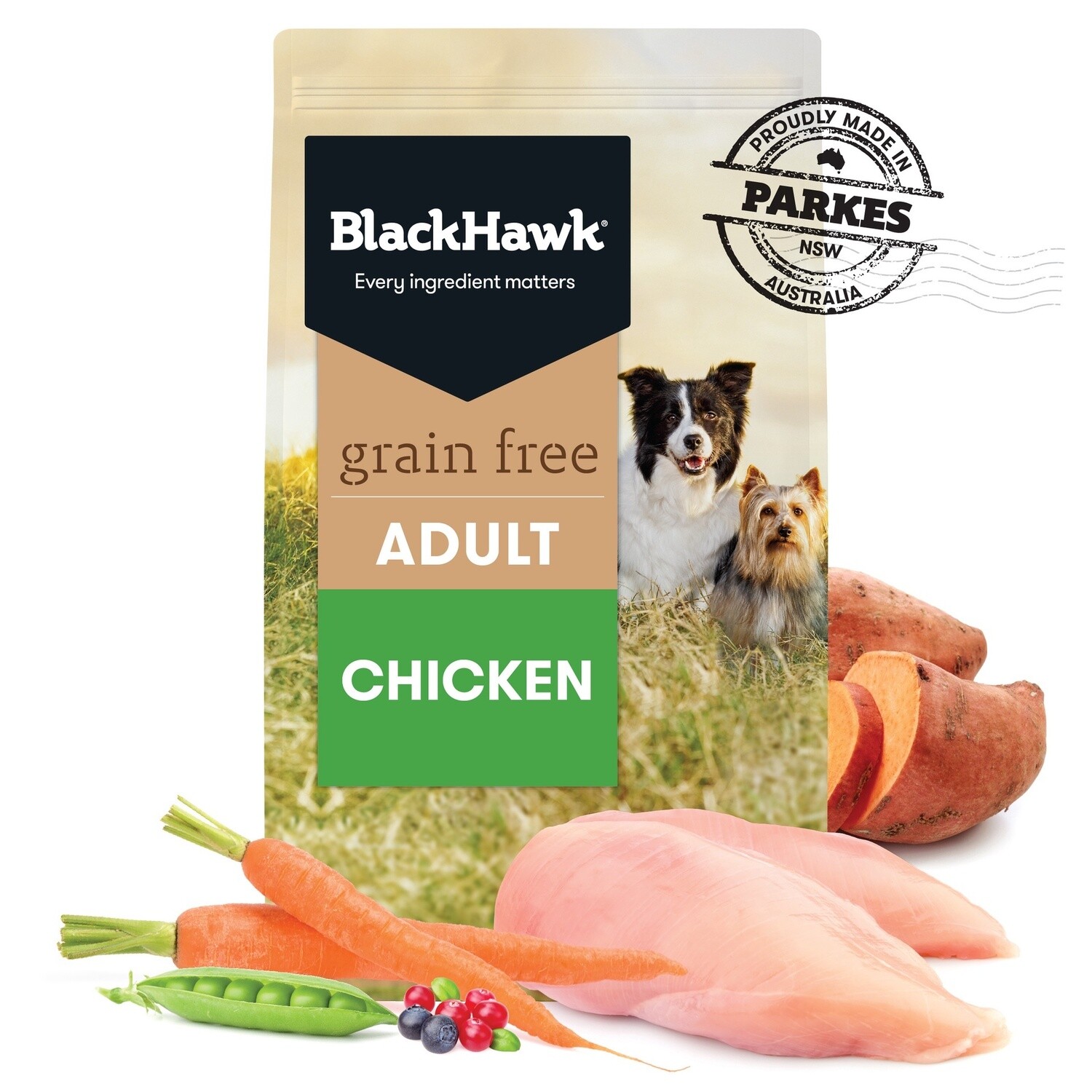 Black Hawk Grain Free Chicken Dry Dog Food 2.5Kg