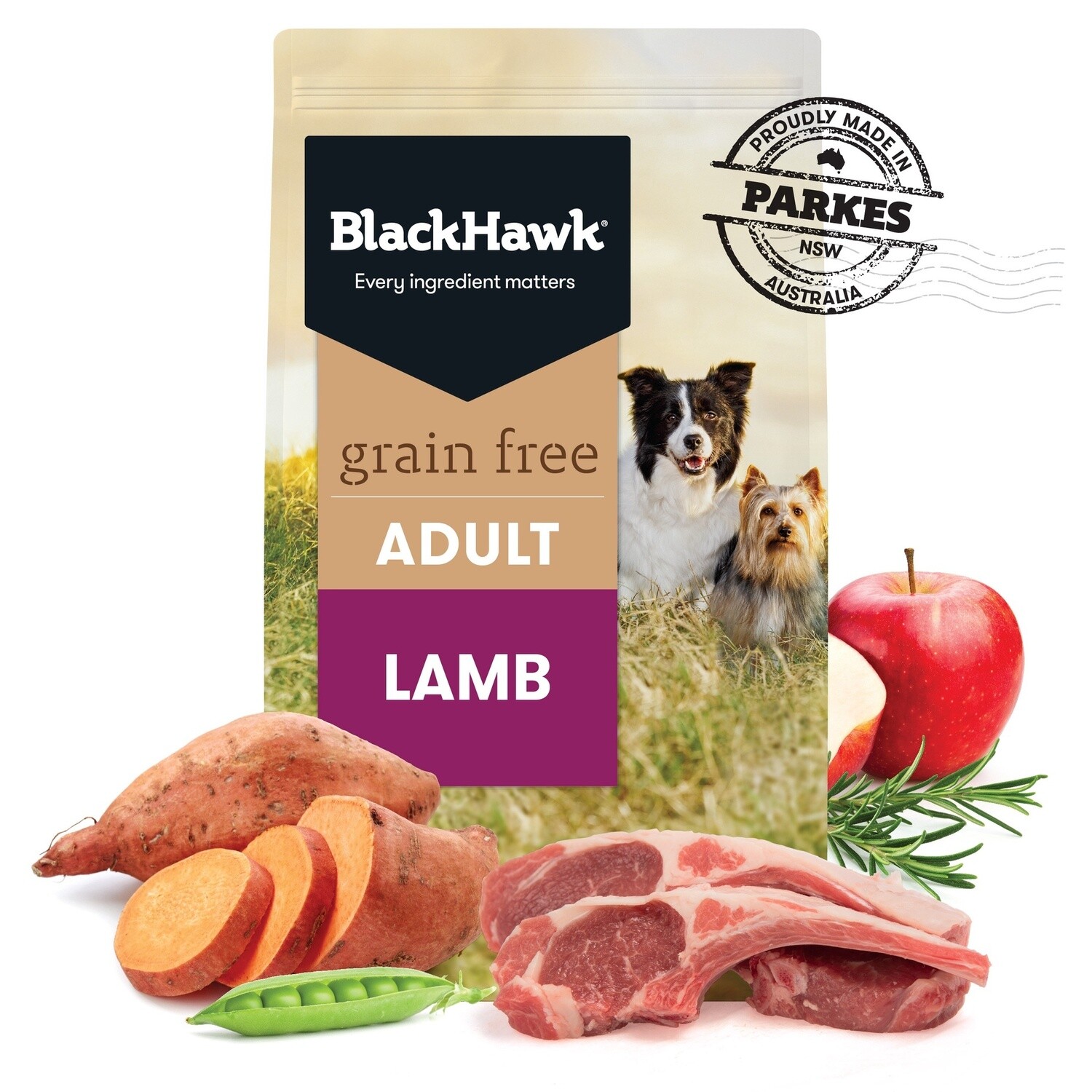 Black Hawk Grain Free Lamb Dry Dog Food 2.5Kg