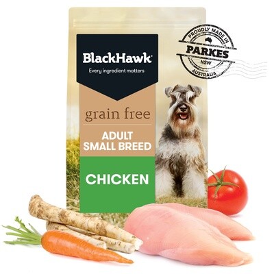 Black Hawk Grain Free Small Breed Chicken Dry Dog Food 7Kg
