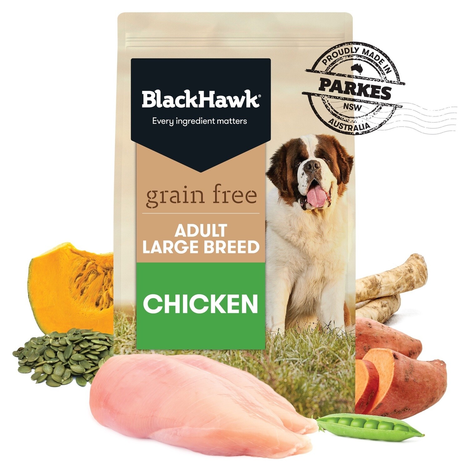 Black Hawk Grain Free Large Breed Dry Dog Food 15Kg