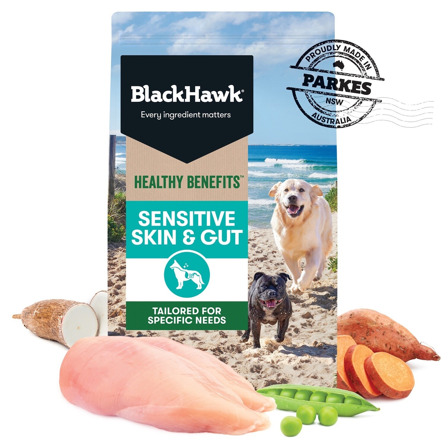 Black Hawk Healthy Benefits Skin &amp; Gut 12Kg