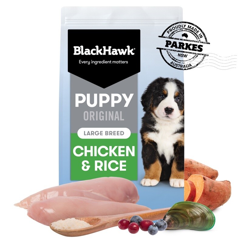 Black Hawk Puppy Large Breed Chicken &amp; Rice 3Kg