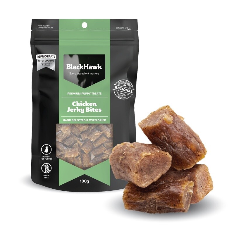 Black Hawk Dog Treats Puppy Chicken Jerky Bites 100G
