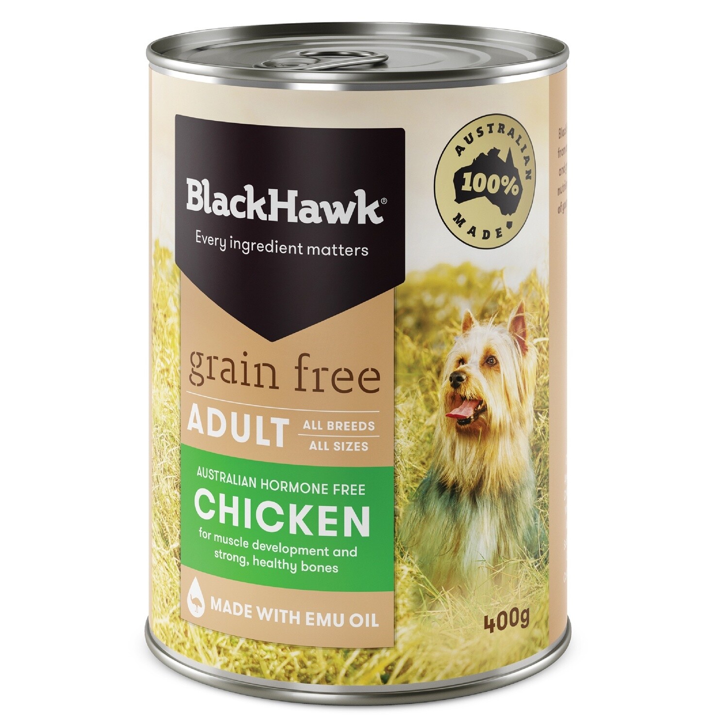 Black Hawk Grain Free Chicken Wet Dog Food 12 x 400G
