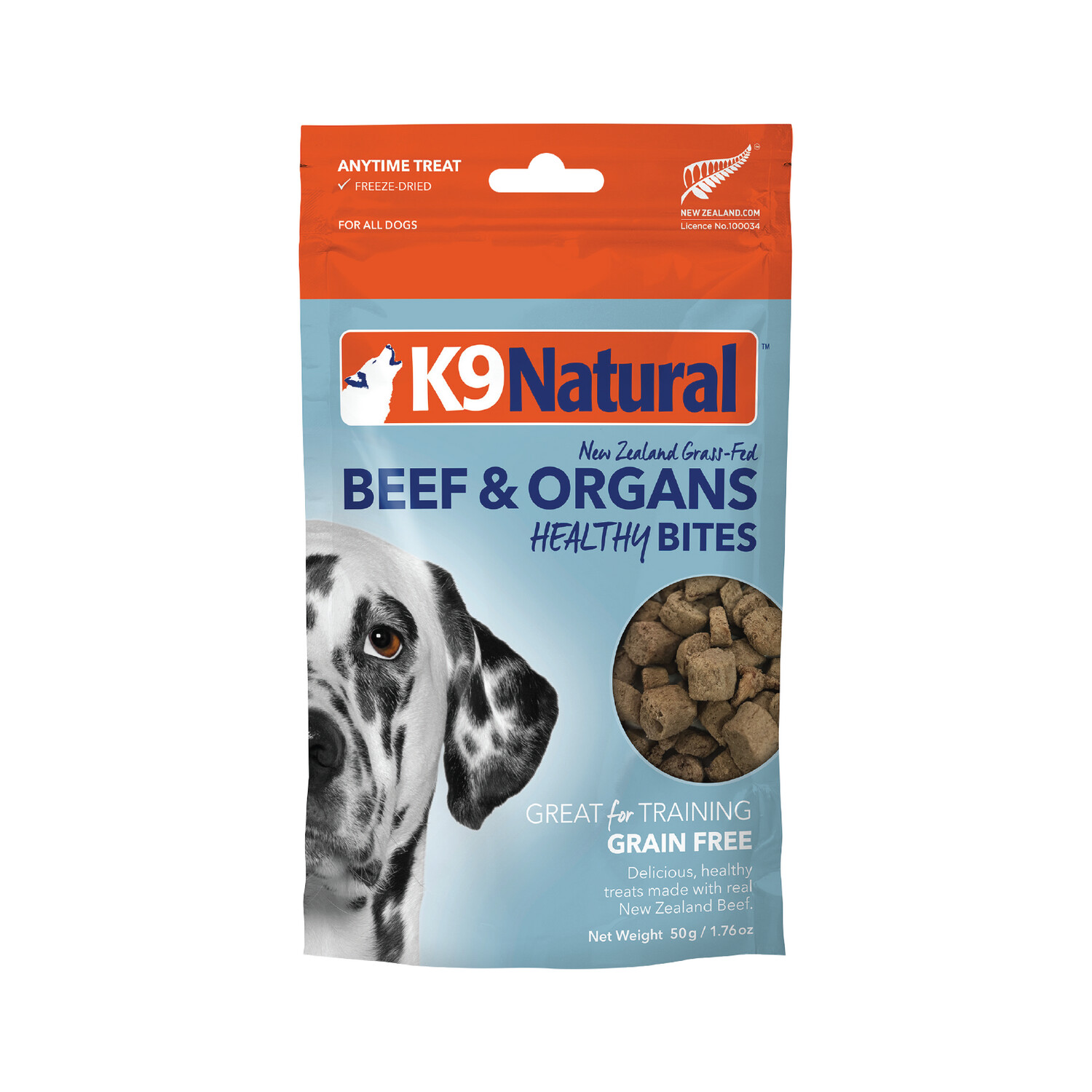 K9 Natural Beef  &amp; Organ Healthy Bites 50g Dog Treats