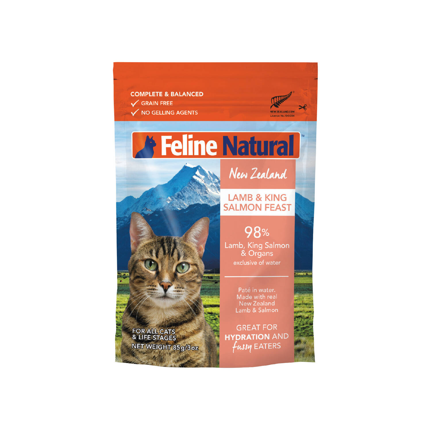 Feline Natural Lamb &amp; Salmon 85g Pouch