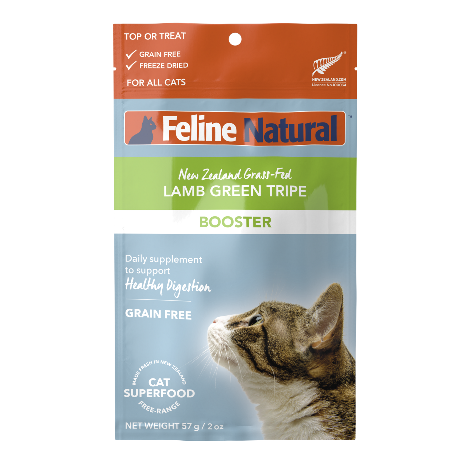 Feline Natural Lamb Green Tripe Booster (supplement) 57g