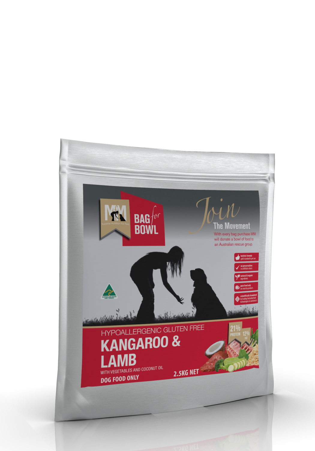 MFM Dog Kangaroo &amp; Lamb Gluten Free 2.5Kg Dog Food