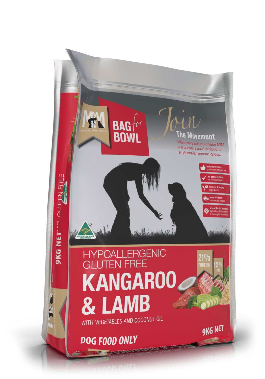 MFM Dog Kangaroo &amp; Lamb Gluten Free Red 9Kg